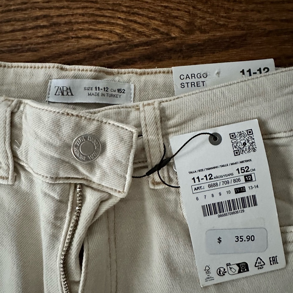 Zara cargo pants youth size 11-12